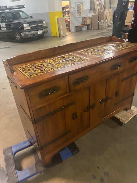 Monterey Classic Tile Top Sideboard in Smokey Maple finish F5000