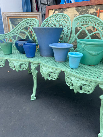 Late 19th century Victorian cast iron Garden Bench
