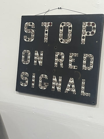 Stop Reflector Sign in Metal Mount