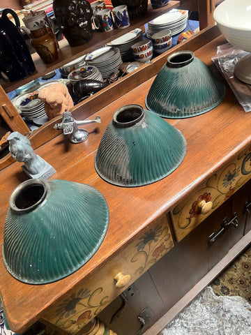 Set of 4 Mercury glass XRAY shades