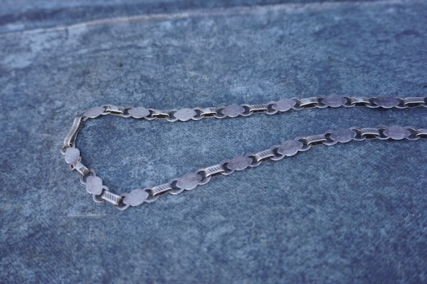 Navajo Sandcast Fred Harvey Chain Necklace J610