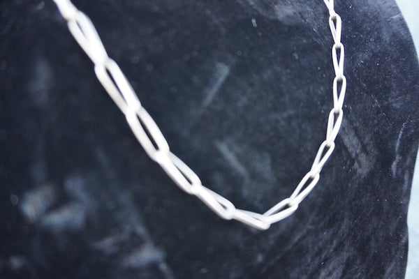Navajo Twisted Chain Hand-Made Silver Necklace J613