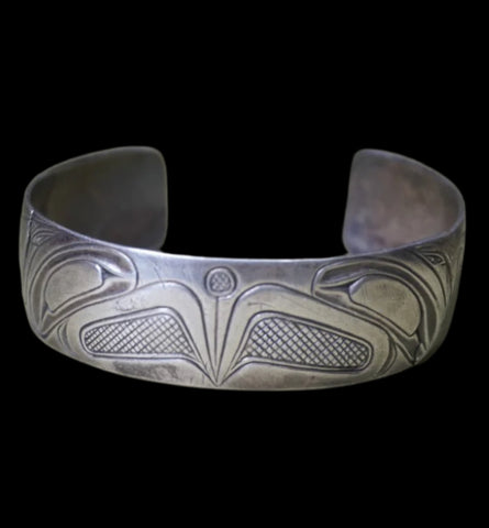 Rare North Coast Alaska Sea Hawk Silver Cuff  1935 J623