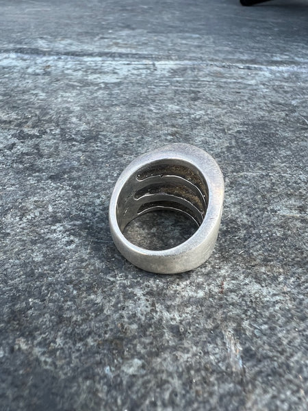 Brutalist Mexican Sterling Silver Ring  J628