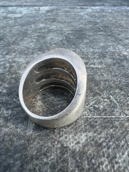 Brutalist Mexican Sterling Silver Ring  J628