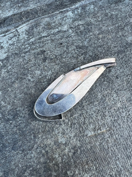 Paul Lobel Modernist Sterling Silver Brooch/Pendant J629