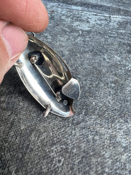 Beau Sterling Silver Piggy Bank Brooch J632