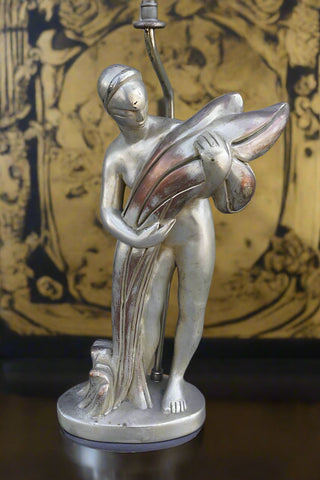 Art Deco Goddess Figural Lamp  L787