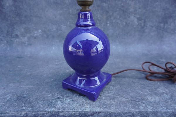 Art Deco Ball Lamp in Cobalt Blue L788