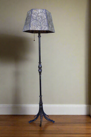 Spanish Revival Floor Lamp with Leaded Mica Shades 1920s L814