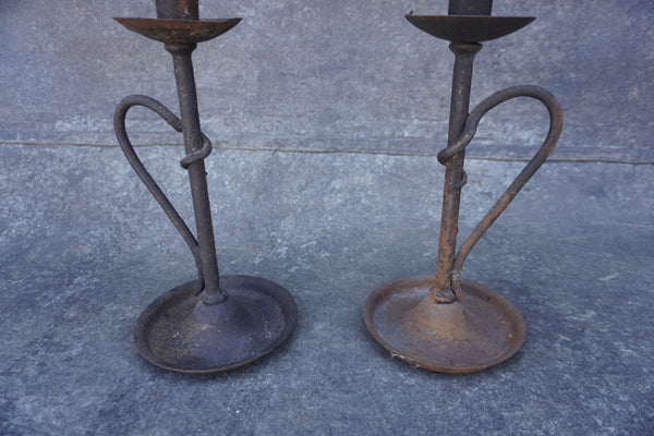 Iron Snake Handle Candlestick Holders L829