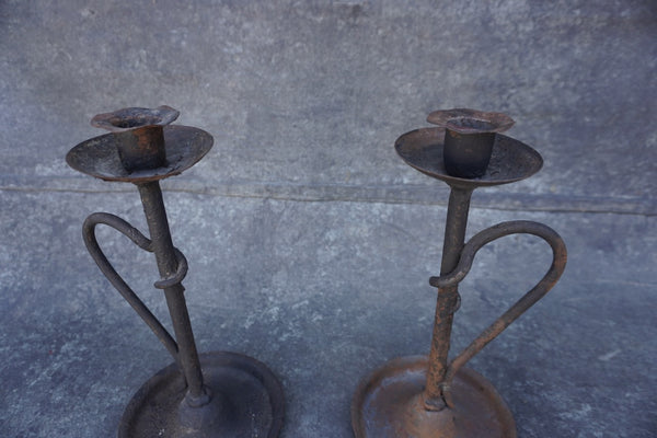 Iron Snake Handle Candlestick Holders L829