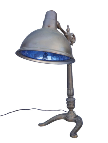 Jeweler's Lamp with Reflective Blue Glass L835