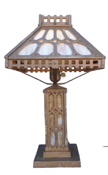 Arts & Crafts Cast Iron Table Lamp L836