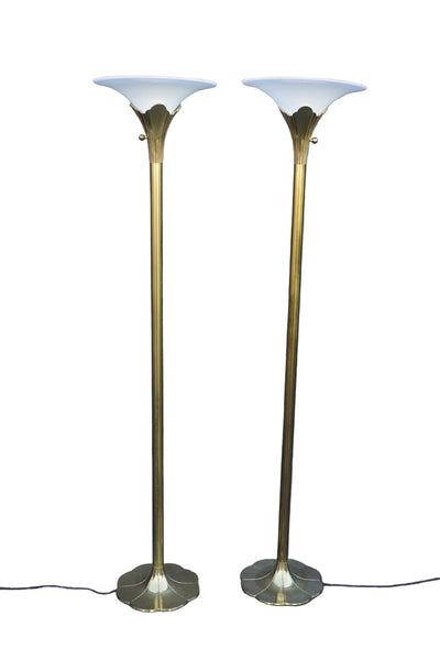 Antique Stiffel Art Deco Brass Floor Lamps L846