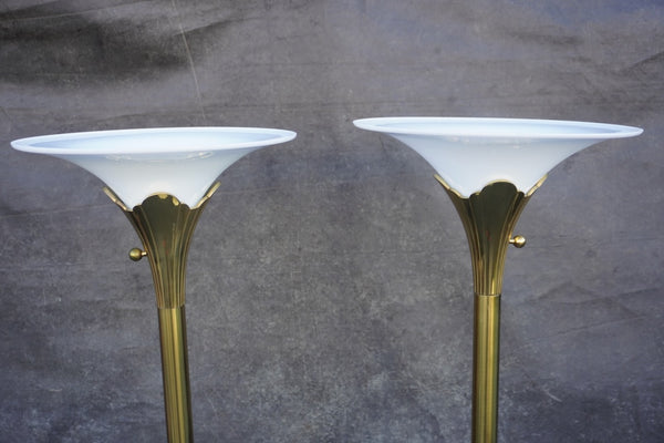 Antique Stiffel Art Deco Brass Floor Lamps L846