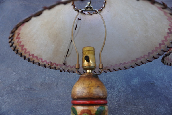 Pair of Monterey-style Painted Wood Table Lamps L848