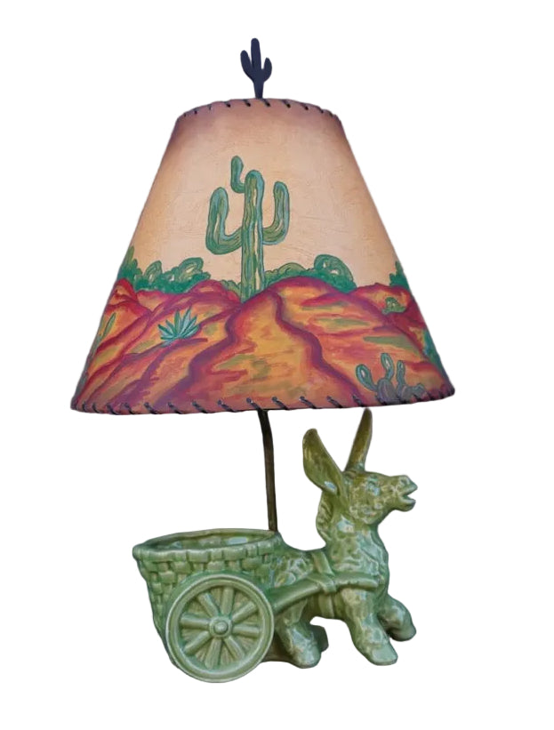 Ceramic Donkey Table Lamp with Painted LaGoy Shade L851