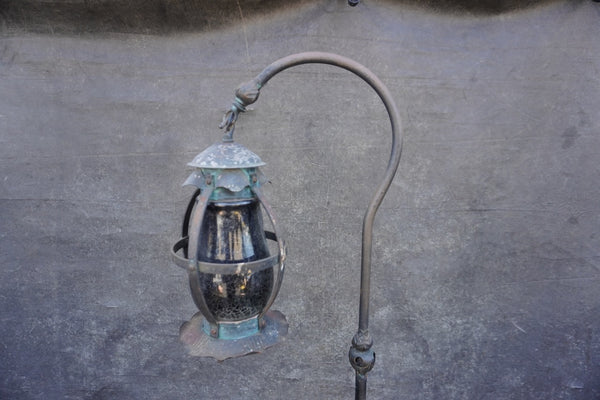 Rustic Wrought Iron Hanging Lantern Floor Lamp L856