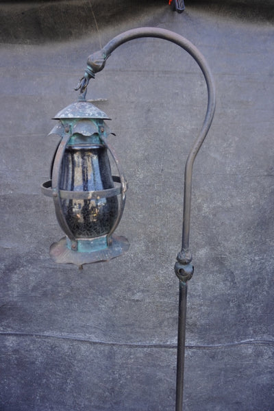 Rustic Wrought Iron Hanging Lantern Floor Lamp L856