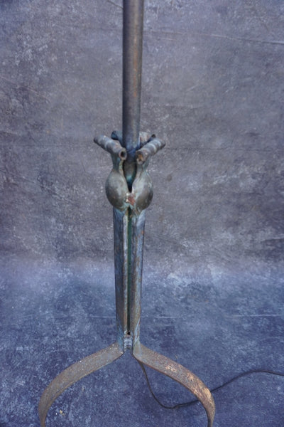 Rustic Wrought Iron Hanging Lantern Floor Lamp L856