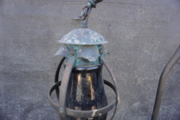 Rustic Wrought Iron Hanging Lantern Floor Lamp L856