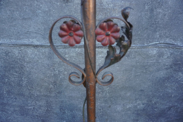 Spanish Revival Wrought Iron Candelabra Floor Lamp L857