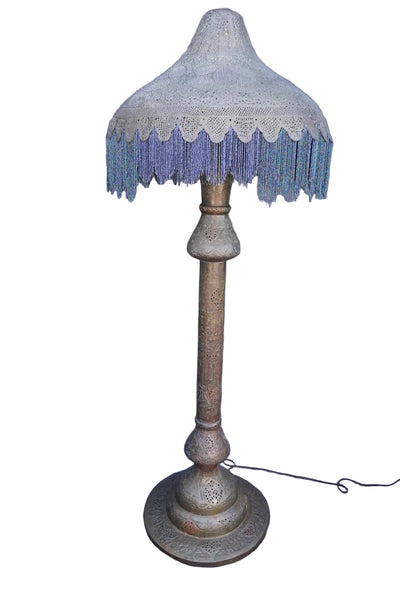 Brass and Copper Egyptian Revival Floor Lamp L859