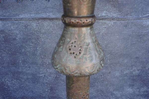 Brass and Copper Egyptian Revival Floor Lamp L859