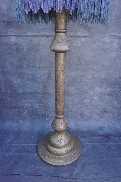 Brass and Copper Egyptian Revival Floor Lamp L859