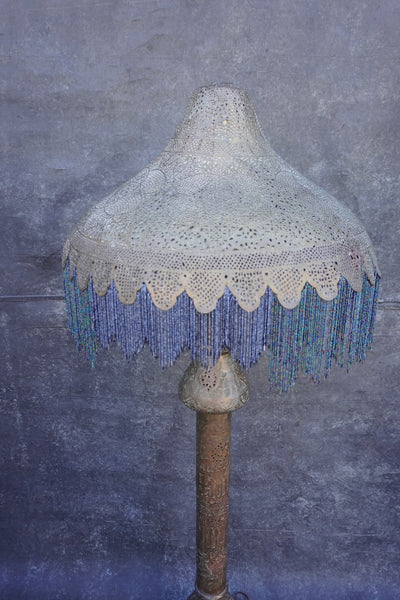Brass and Copper Egyptian Revival Floor Lamp L859