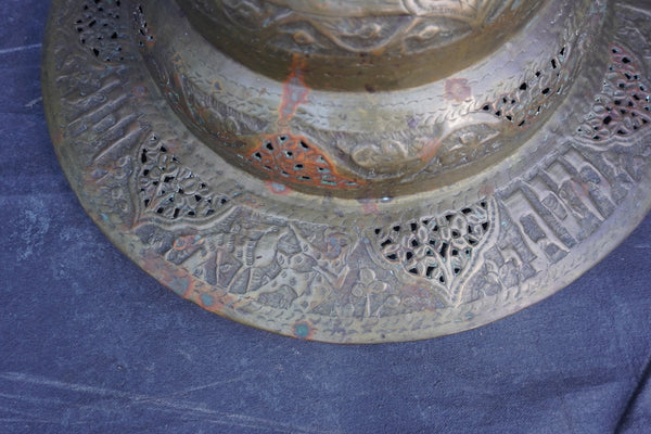 Brass and Copper Egyptian Revival Floor Lamp L859