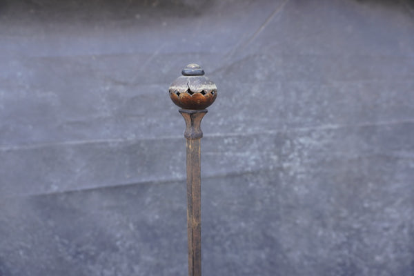 Wrought Iron Floor Lamp with Hand-Painted LaGoy Shade L867