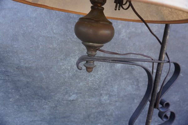 Antique Spanish Revival Hand Wrought Bridge Lamp