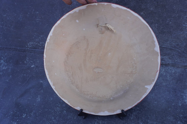 Mexican Tonala Pottery Botanical Motif Charger c.1940 M1942
