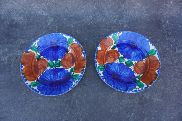 Pair of Oaxacan Hand-Painted Dinner Plates M1956