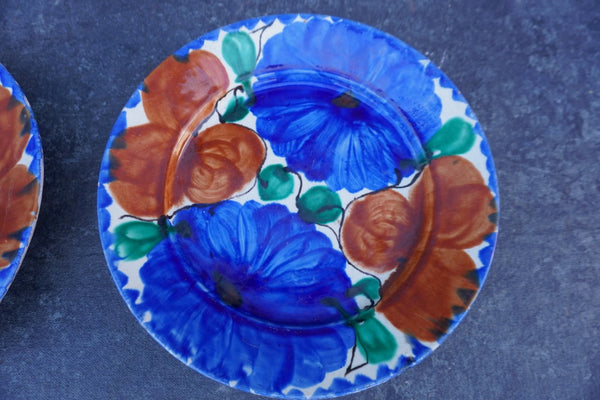 Pair of Oaxacan Hand-Painted Dinner Plates M1956