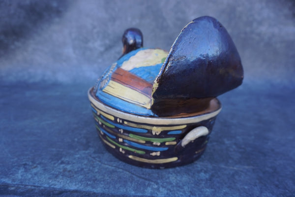 Traditional Mexican Terracotta Turkey Tlaquepaque Dish M1962