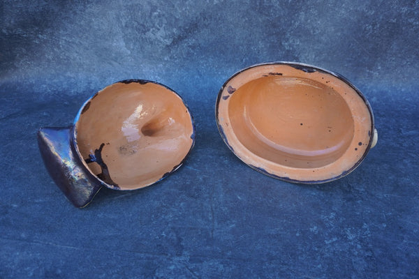 Traditional Mexican Terracotta Turkey Tlaquepaque Dish M1962