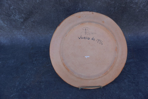 Mexican Ceramic Petatillo Decorative Wall Plate M1963