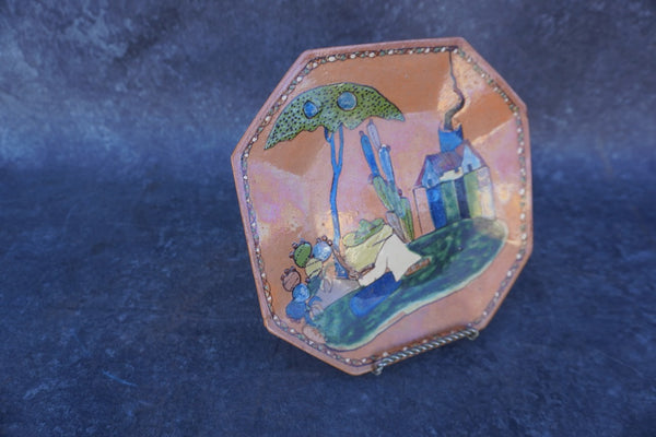 Mexican Hexa Plate with Siesta Scene M1964