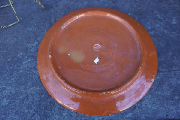 Mexican Decorative Wall Plate, Man walking Donkey M1966