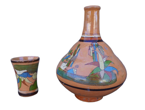 Mexican Botellón Clay Water Jug M1969