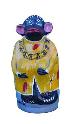 Hand-Painted Ceramic Chango Mezcalero, Mezcal Monkey M1971