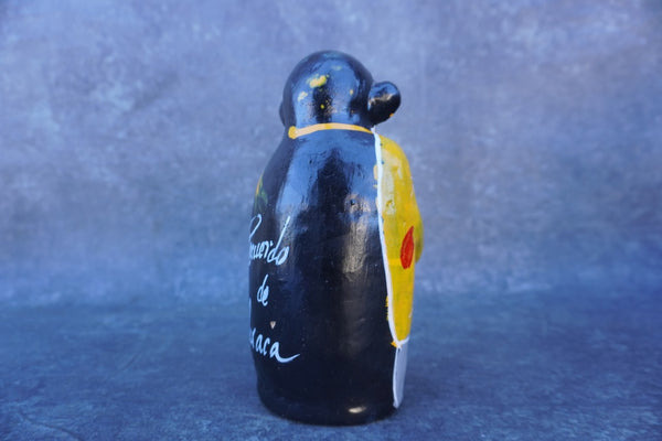 Hand-Painted Ceramic Chango Mezcalero, Mezcal Monkey M1971
