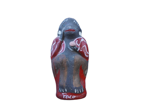 Hand-Painted Ceramic Chango Mezcalero, Mezcal Monkey M1972