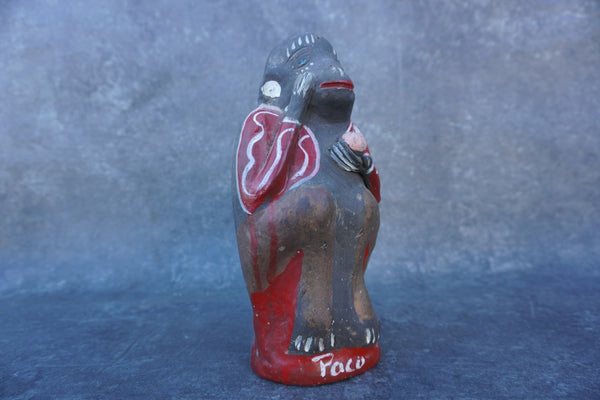 Hand-Painted Ceramic Chango Mezcalero, Mezcal Monkey M1972