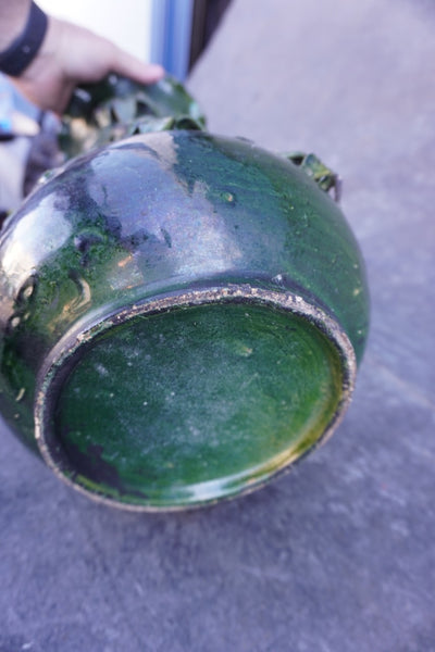 Santa María Atzompa Green Folk Art Vase M1977