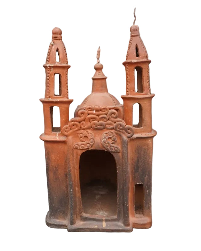 Mexican Terracotta Mission Candelero de Barro M1978