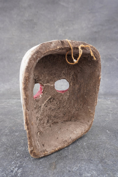 Mexican Wood Skeleton Festival Mask c. 1950s M1979